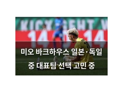 미오 바크하우스 일본·독일 중 대표팀 선택 고민 중