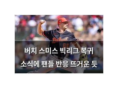 버치 스미스 빅리그 복귀 소식에 팬들 반응 뜨거운 듯