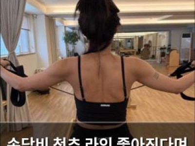 손담비 척추 라인 좋아진다며 운동 근황 공개
