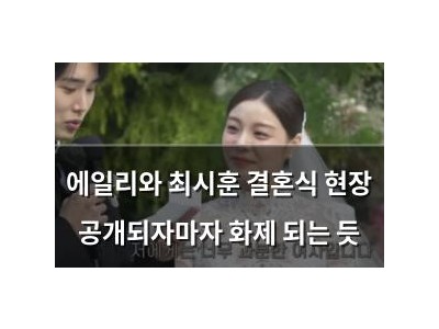 에일리와 최시훈 결혼식 현장 공개되자마자 화제 되는 듯