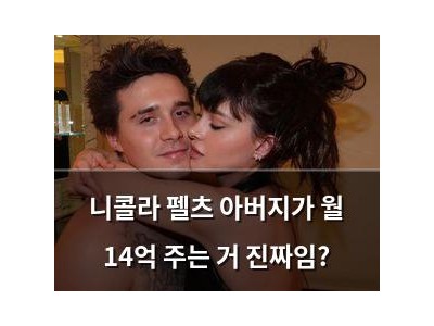 니콜라 펠츠 아버지가 월 14억 주는 거 진짜임?