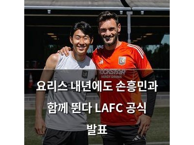 요리스 내년에도 손흥민과 함께 뛴다 LAFC 공식 발표