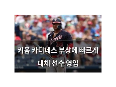키움 카디네스 부상에 빠르게 대체 선수 영입