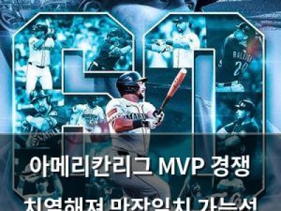 아메리칸리그 MVP 경쟁 치열해져 만장일치 가능성 낮아져