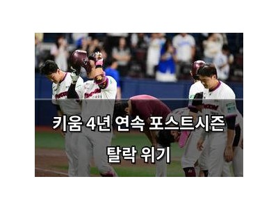 키움 4년 연속 포스트시즌 탈락 위기